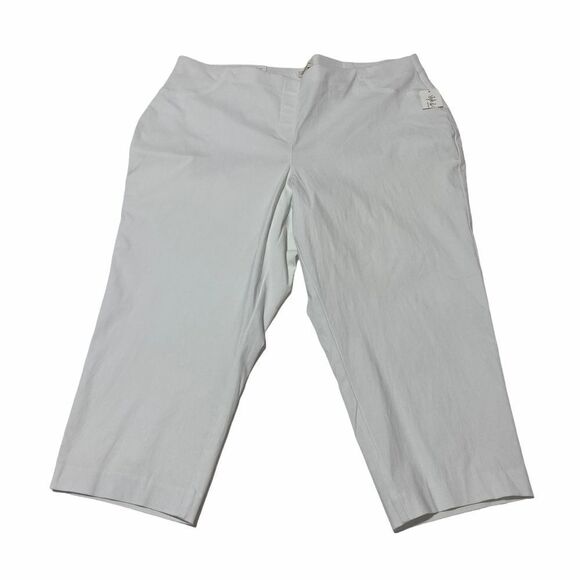 Style & Co White Mid Rise Comfort Waist Capris 22W - Picture 3 of 11